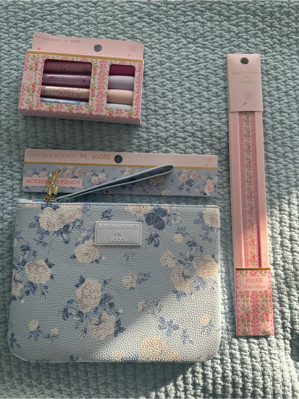 LoveShackFancy x Target Accessory Pouch, Ruler, Dry Erase Markers (3 items)